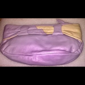 Paola by P.D.L HOBO Leather Large Zippered Clutch